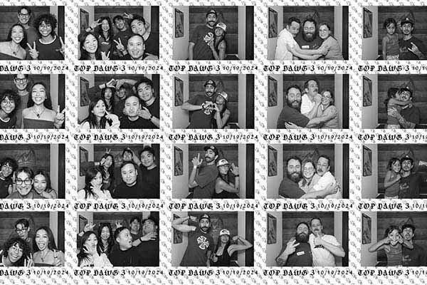 Five Black-and-white four-frame strip